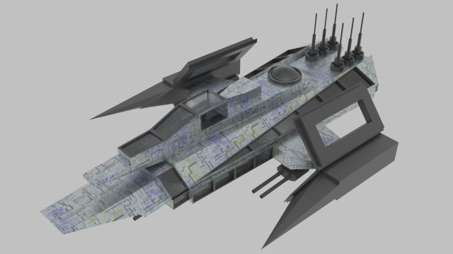 Es - 500 spaceship Model 3D .c4d .max .obj .3ds .fbx .stl .blend