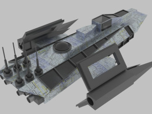 Es - 500 spaceship Model 3D