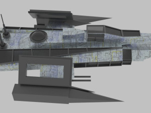 Es - 500 spaceship Model 3D