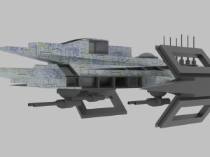 Es - 500 spaceship Model 3D
