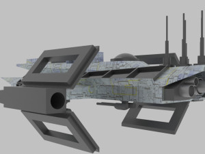Es - 500 spaceship Model 3D