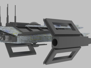 Es - 500 spaceship Model 3D