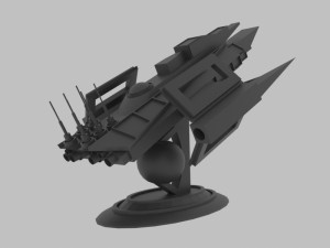 Es - 500 spaceship Model 3D