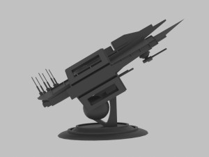 Es - 500 spaceship Model 3D