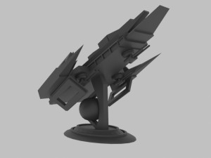 Es - 500 spaceship Model 3D