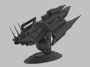 Es - 500 spaceship Model 3D