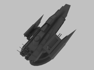 Es - 500 spaceship Model 3D