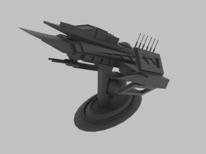 Es - 500 spaceship Model 3D
