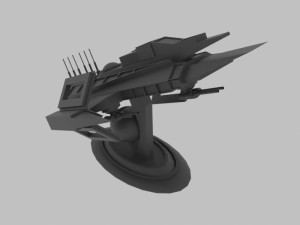 Es - 500 spaceship Model 3D