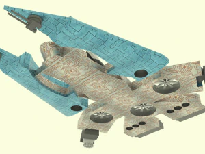 Es - 800 spaceship 3D Model