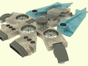 Es - 800 spaceship 3D 模型