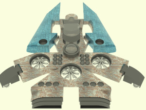 Es - 800 spaceship 3D 模型