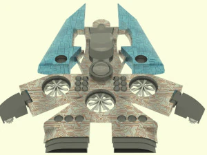 Es - 800 spaceship 3D Model