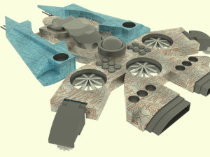 Es - 800 spaceship 3D 模型