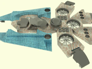 Es - 800 spaceship 3D Model