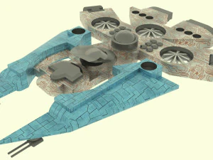 Es - 800 spaceship 3D Model