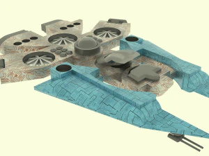 Es - statek kosmiczny 800 Model 3D