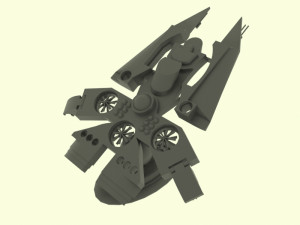 Es - 800 spaceship 3D 模型