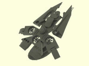 Es - 800 spaceship 3D Model