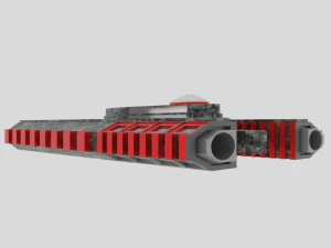 Es-1000 spaceship 3D Model