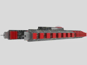 Es-1000 spaceship 3D Model