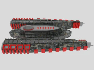 Es-1000 spaceship 3D Model