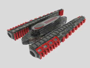 Es-1000 spaceship 3D Model