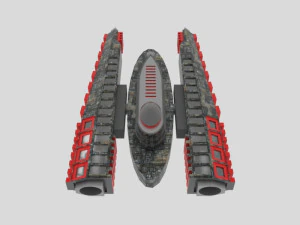Es-1000 spaceship 3D Model