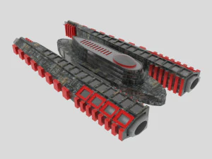 Es-1000 spaceship 3D Model