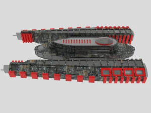 Es-1000 spaceship 3D Model