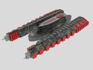 Es-1000 spaceship 3D Model