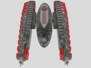 Es-1000 spaceship 3D Model