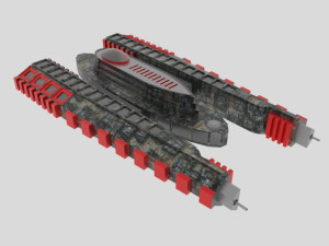 Es-1000 spaceship 3D-Modell