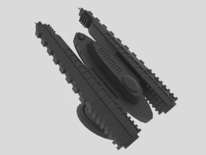 Es-1000 spaceship 3D Model