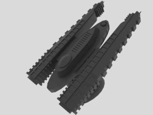 Es-1000 spaceship 3D Model
