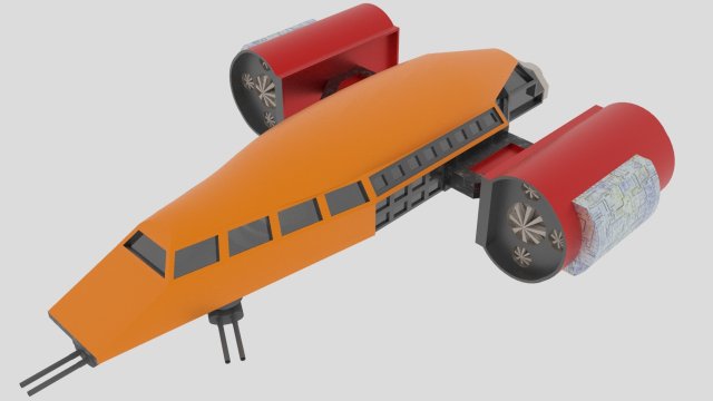 Jupiter - 300 spaceship 3D Модель .c4d .max .obj .3ds .fbx .stl .blend 