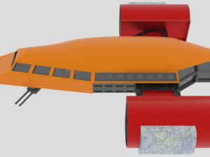 Jupiter - 300 spaceship 3D Модель