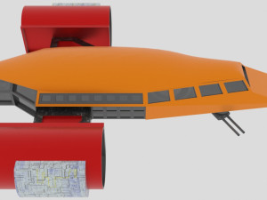 Jupiter - 300 spaceship 3D Модель