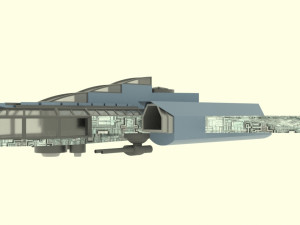 Jupiter - 500 spaceship 3D 模型