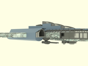 Jupiter - 500 spaceship 3D 模型