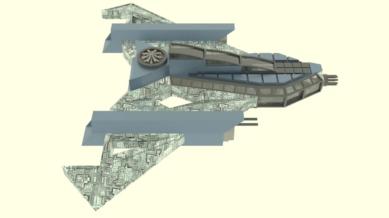 Jupiter - 500 spaceship 3D Model .c4d .max .obj .3ds .fbx .stl .blend 