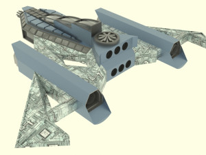 Jupiter - 500 spaceship 3D 模型