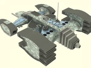 Mars - s500 spaceship 3D Model
