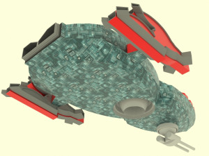 Mig - 800 spaceship Modello 3D
