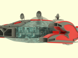 Mig - 800 spaceship Modello 3D