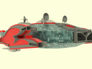 Mig - 800 spaceship Modello 3D