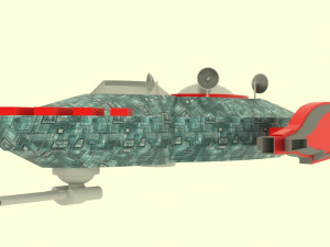 Mig - 800 spaceship Modello 3D