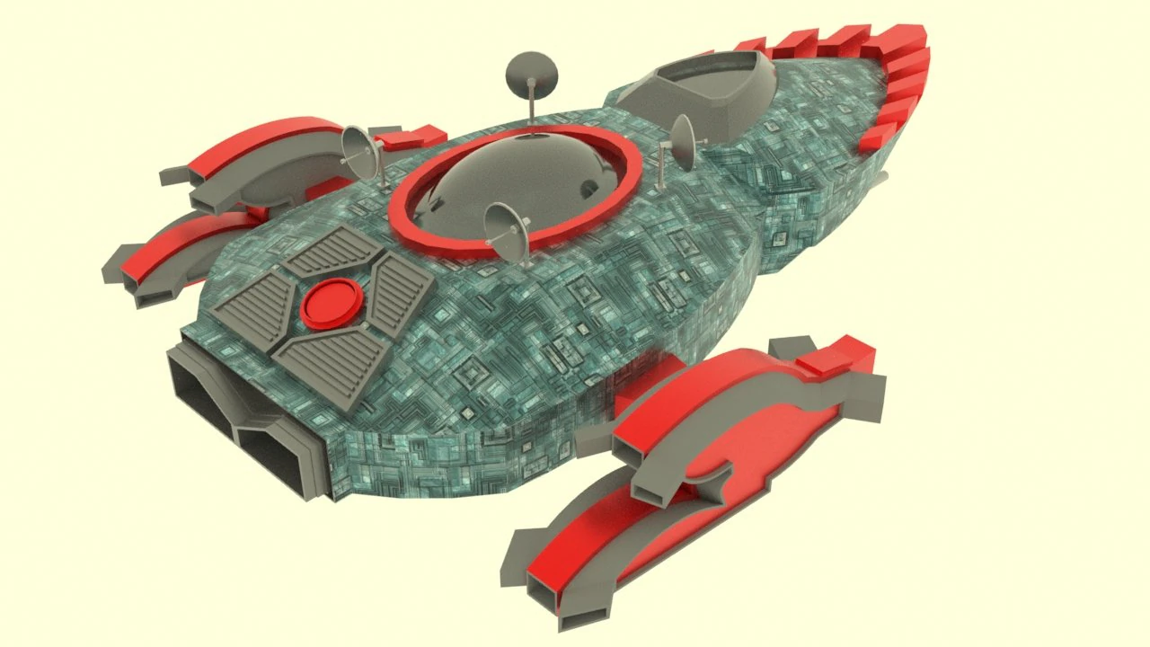 Mig - 800 spaceship 3D Model .c4d .max .obj .3ds .fbx .stl .blend 
