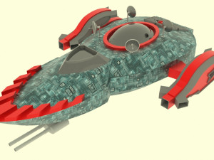 Mig - 800 spaceship Modello 3D