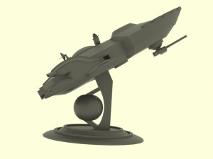 Mig - 800 spaceship Modello 3D